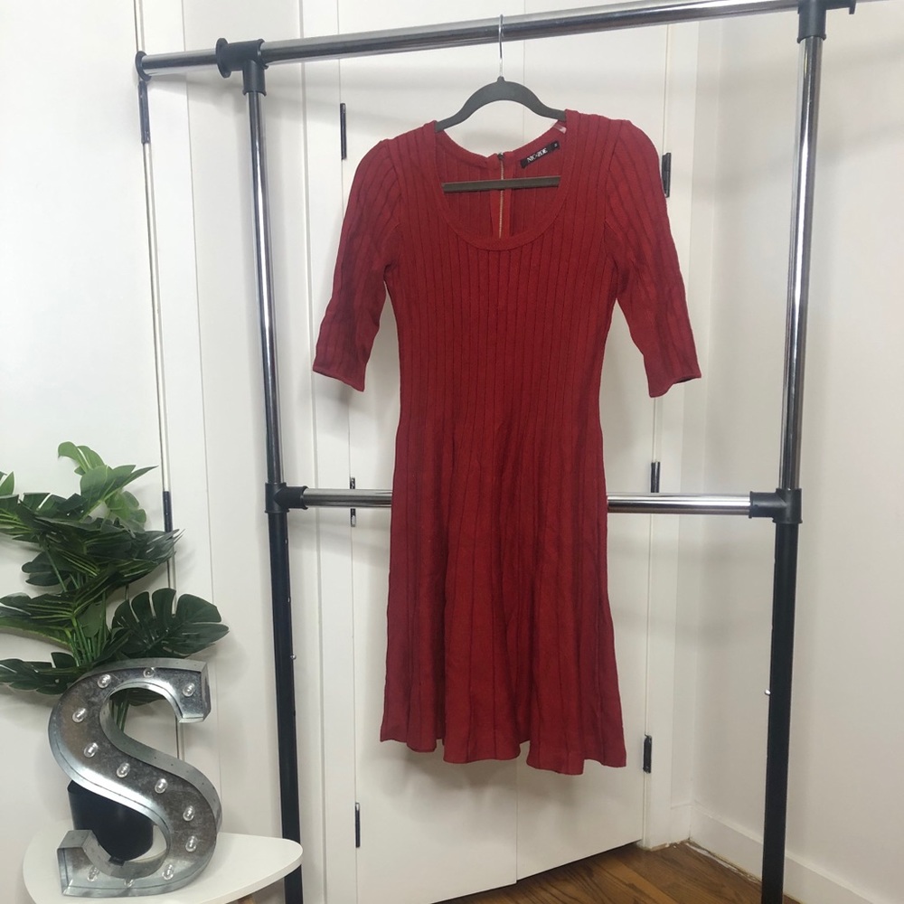 Ribbed Knit Skater Dress